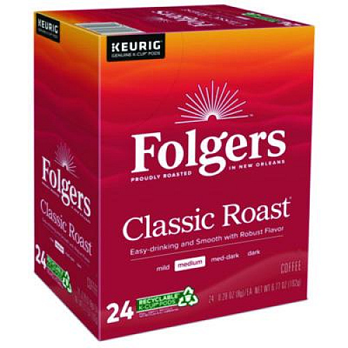 Folgers Gourmet Selections Classic Roast Coffee K-Cups, 96/Carton (6685CT)