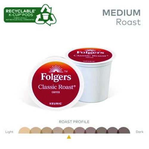 Folgers Gourmet Selections Classic Roast Coffee K-Cups, 96/Carton (6685CT)