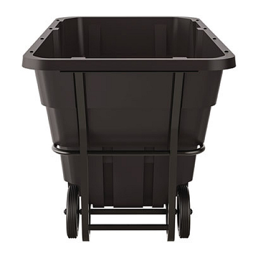 Suncast Commercial 1.5 cu yd Standard Duty Tilt Truck, Forkliftable Frame, 1,300 lb Capacity, Black/Red (RMTTSD150)