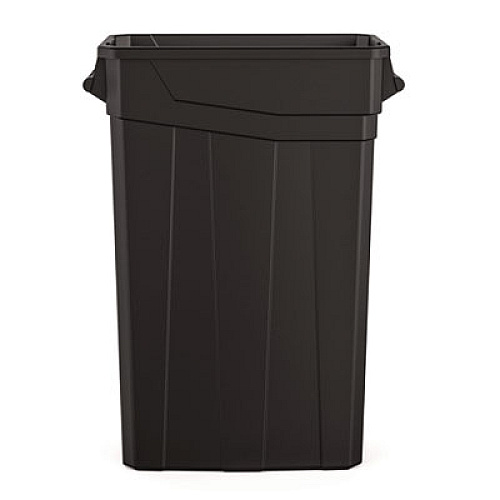 Suncast Commercial 23 Gallon Resin Slim Trash Can, Plastic, Black (TCNH2030BK)