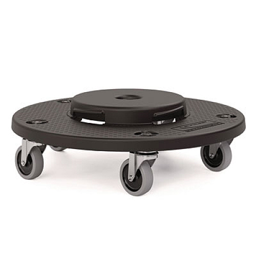 Suncast Commercial Utility Trash Can Dolly, 350 lb Capacity, 20.75" x 6.5", Black, 2/Pack (TCUDOLLY2A)