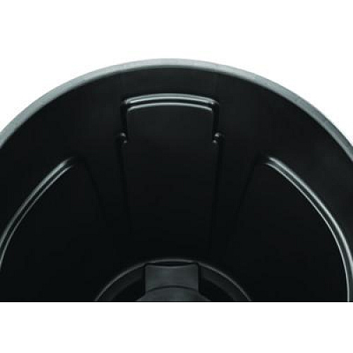 Rubbermaid Commercial Vented Round Brute Container, 32 gal, Plastic, Black, 6/Carton (1867531CT)