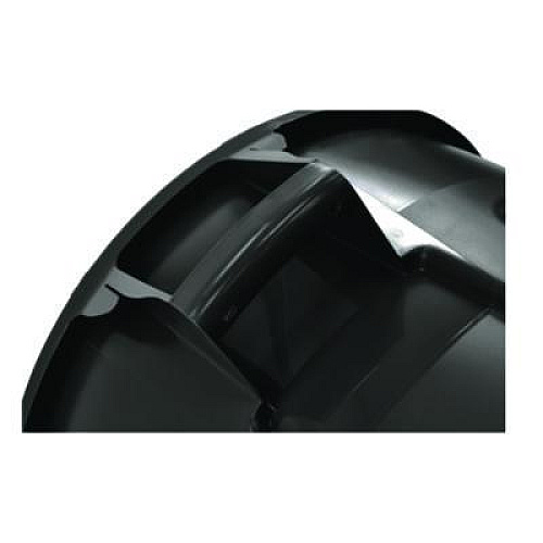 Rubbermaid Commercial Vented Round Brute Container, 32 gal, Plastic, Black, 6/Carton (1867531CT)