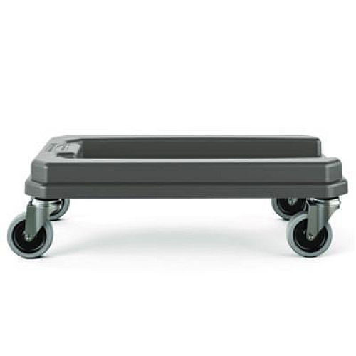 Suncast Commercial 23 Gallon Resin Slim Trash Can Dolly, 11.88" x 20.78" x 6.18", Gray (TCNDOLLY)