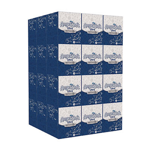 Angel Soft ps Ultra Facial Tissue, 2-Ply, White, 96 Sheets/Box, 36 Boxes/Carton (49470)