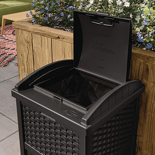 Suncast 30 Gallon Trash Hideaway, Plastic, Black (GHW1732BK)
