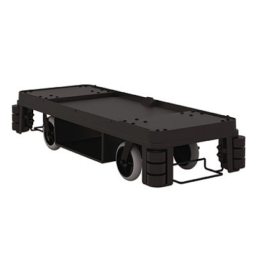 Suncast Commercial Partially Assembled Premium Housekeeping Cart, Plastic, 1 Shelf, 24 x 62.13 x 49.75, Black (HKC2002)
