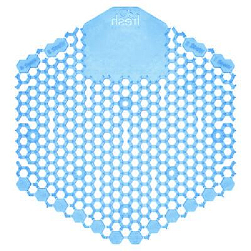 Fresh Products Wave 3D Urinal Deodorizer, Cotton Blossom Scent, Blue, 10/Box (3WDS60CBLBX)