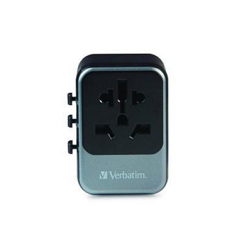 Verbatim UTA-07 Universal Travel Adapter, (3) USB-A, (3) USB-C (32122)