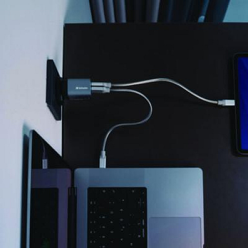 Verbatim 35 W 2-Port GaN Wall Charger, Black/Gray (32200)