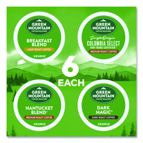 Green Mountain Coffee Regular Variety Pack Coffee K-Cups, Assorted Flavors, 96/Carton (9974CT)