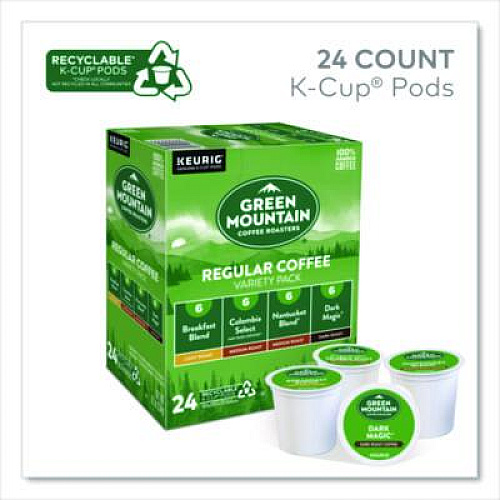 Green Mountain Coffee Regular Variety Pack Coffee K-Cups, Assorted Flavors, 96/Carton (9974CT)