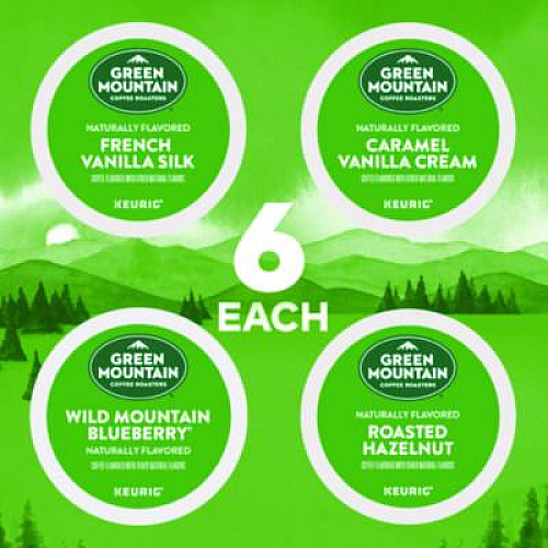 Green Mountain Coffee Flavored Variety Coffee K-Cups, Assorted Flavors, 96/Carton (9975CT)