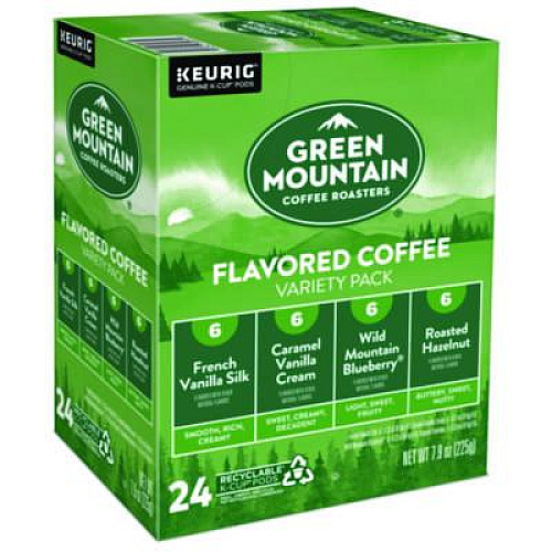 Green Mountain Coffee Flavored Variety Coffee K-Cups, Assorted Flavors, 96/Carton (9975CT)