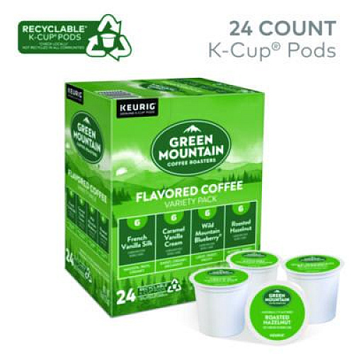 Green Mountain Coffee Flavored Variety Coffee K-Cups, Assorted Flavors, 96/Carton (9975CT)