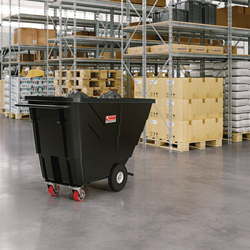 Suncast Commercial 0.5 cu yd Light Duty Tilt Truck, 850 lb Capacity, Black (RMTTLD504F1D)