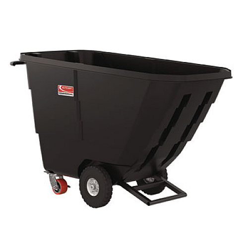 Suncast Commercial 0.5 cu yd Light Duty Tilt Truck, 850 lb Capacity, Black (RMTTLD504F1D)