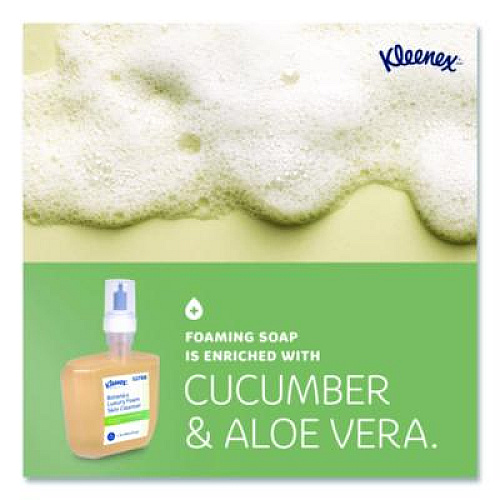 Kleenex Botanics Luxury Foam Skin Cleanser, Fresh Scent, 1,200 mL Refill, 4/Carton (52788)