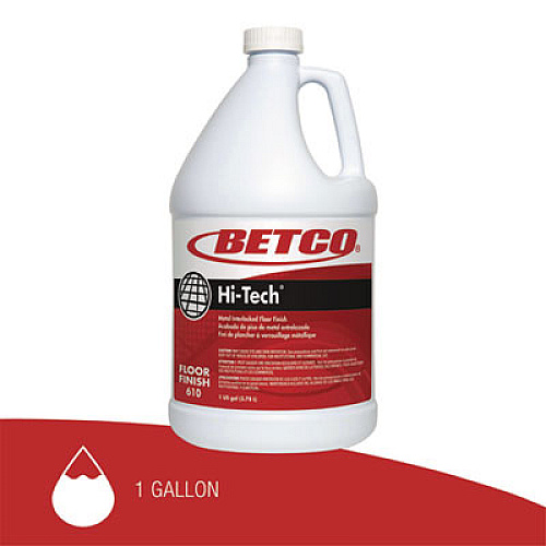 Betco Hi Tech Floor Finish, 1 gal Bottle, 4/Carton (6100400)