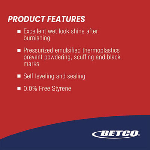 Betco Hi Tech Floor Finish, 1 gal Bottle, 4/Carton (6100400)