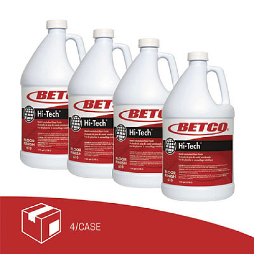 Betco Hi Tech Floor Finish, 1 gal Bottle, 4/Carton (6100400)