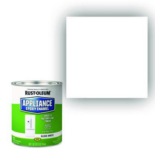Rust-Oleum Appliance Epoxy Gloss Paint, Gloss White, 1 qt Bucket/Pail, 2/Carton (241168)