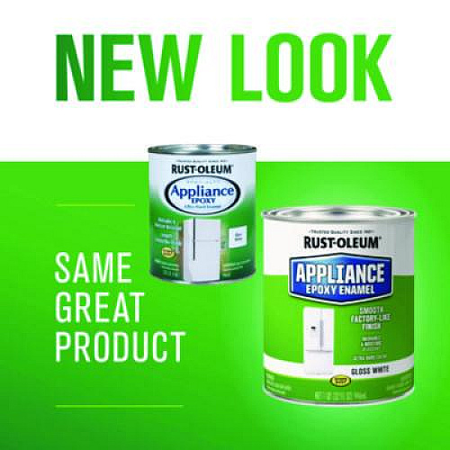 Rust-Oleum Appliance Epoxy Gloss Paint, Gloss White, 1 qt Bucket/Pail, 2/Carton (241168)