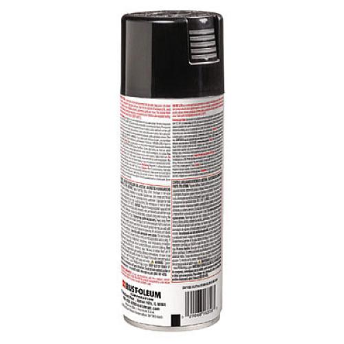 Rust-Oleum High Heat Enamel Spray Paint, Semi-Gloss Black, 12 oz Aerosol Can, 6/Carton (241169)