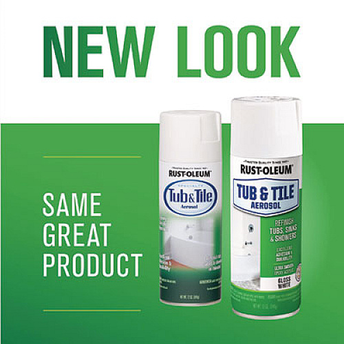 Rust-Oleum Specialty Tub and Tile Spray, Gloss White, 12 oz Aerosol Can, 6/Carton (280882)