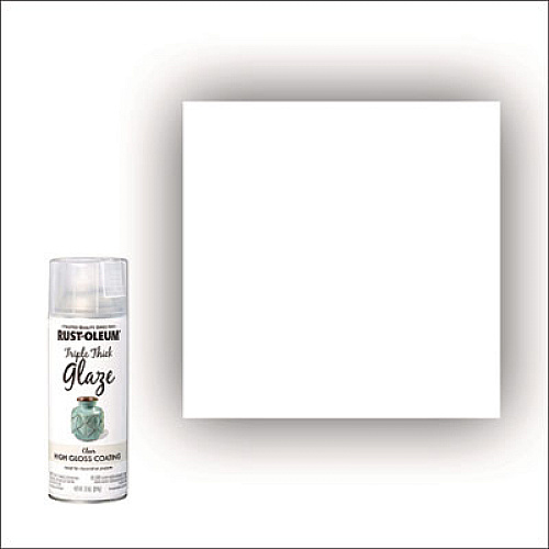 Rust-Oleum Specialty Triple Thick Glaze Spray Paint, High Gloss Clear, 12 oz Aerosol Can, 6/Carton (301416)