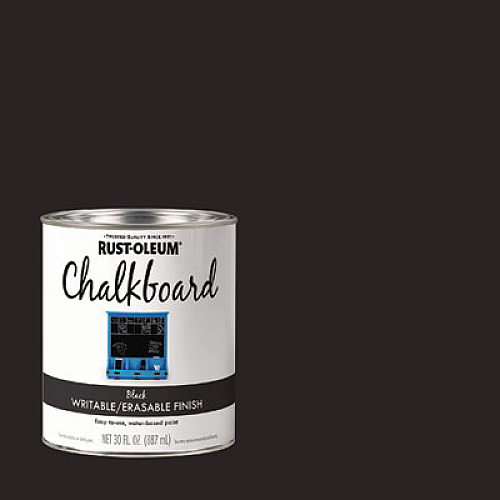Rust-Oleum Chalkboard Paint, Matte Black, Quart Can, 4/Carton (301450)