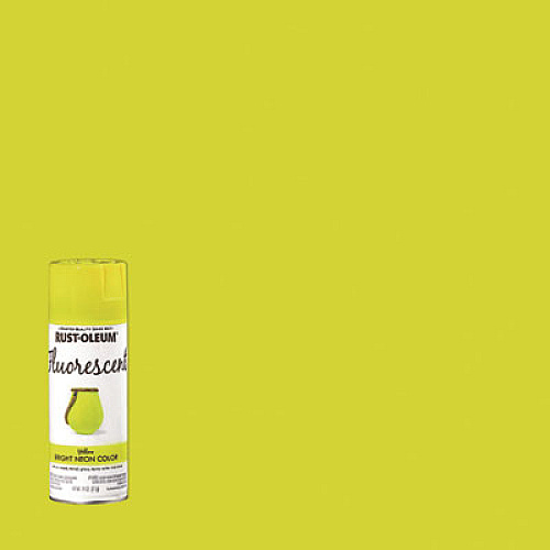 Rust-Oleum Specialty Fluorescent Spray Paint, Flat Fluorescent Yellow, 11 oz Aerosol Can (342571EA)