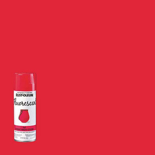 Rust-Oleum Specialty Fluorescent Spray Paint, Flat Fluorescent Pink, 11 oz Aerosol Can, 6/Carton (342569)