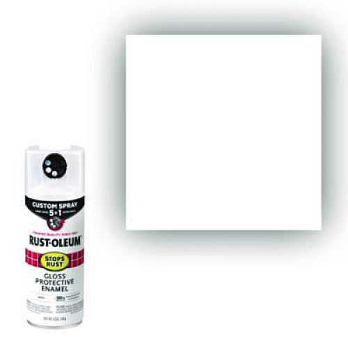 Rust-Oleum Stops Rust 5-in-1 Spray Paint, Gloss White, 12 oz Aerosol Can (376886EA)