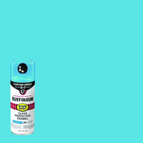 Rust-Oleum Stops Rust 5-in-1 Spray Paint, Gloss Maui Blue, 12 oz Aerosol Can (376907EA)