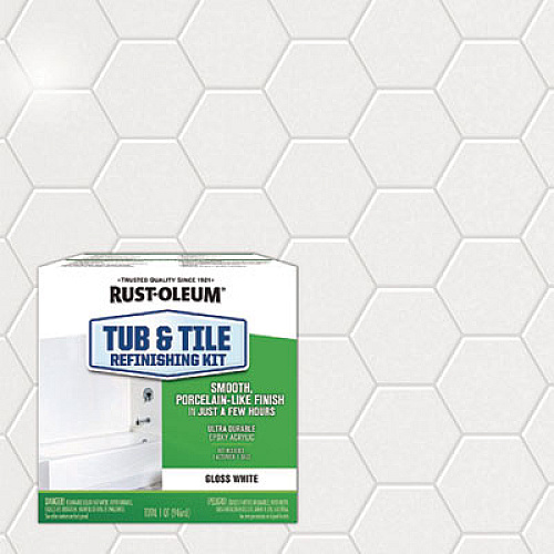 Rust-Oleum Specialty Tub and Tile Refinishing Kit, Gloss White, Quart (384165EA)