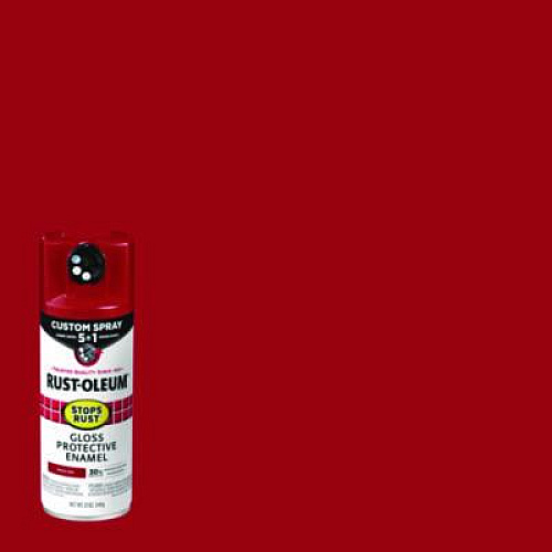 Rust-Oleum Stops Rust 5-in-1 Spray Paint, Gloss Regal Red, 12 oz Aerosol Can, 6/Carton (376895)