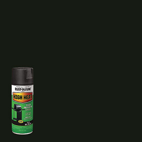 Rust-Oleum High Heat Enamel Spray Paint, Flat Black, 12 oz Aerosol Can, 6/Carton (7778830)