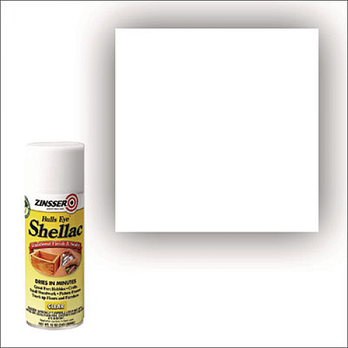 Zinsser Clear Bulls Eye Shellac Spray, Gloss Clear, 12 oz Aerosol Can, 6/Carton (408)