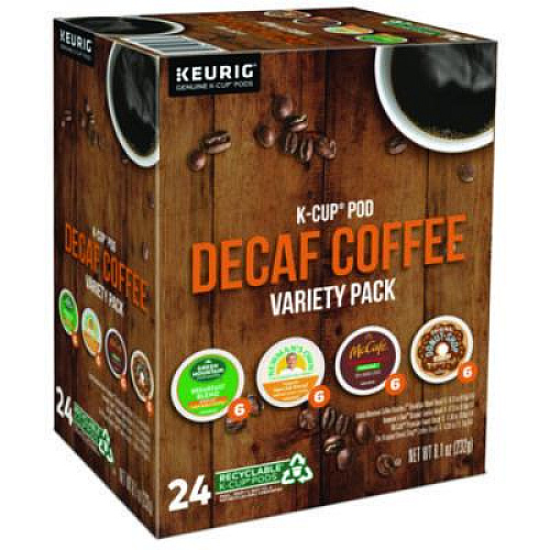 Green Mountain Coffee Decaf Variety Coffee K-Cups, Assorted Flavors, 0.38 oz K-Cup, 24/Box (9977)