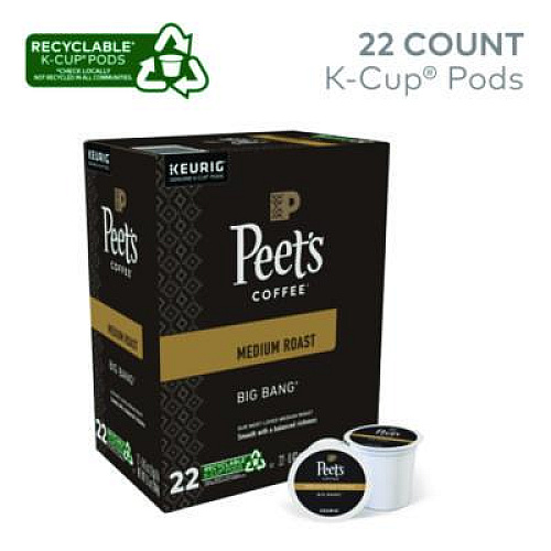 Peet's Coffee & Tea Big Bang K-Cups, 88/Carton (6664CT)