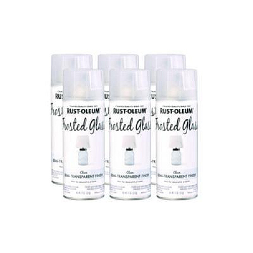 Rust-Oleum Specialty Frosted Glass Spray Paint, Matte Clear, 11 oz Aerosol Can, 6/Carton (342600)