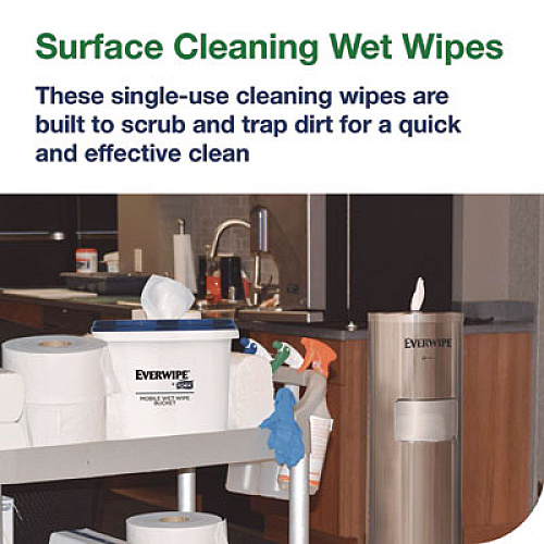 Tork Surface Cleaning Wet Wipe, 1-Ply, 6 x 6, Lemon, White, 900 Sheets, 4/Carton (192830)