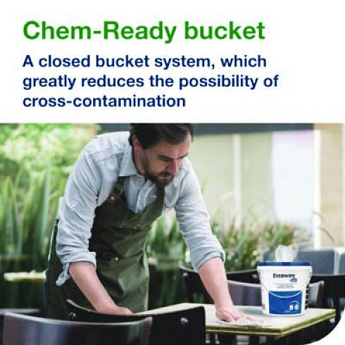 Tork Chem-Ready Buckets, 8.5 x 7 x 7, White, 5/Carton (192850)