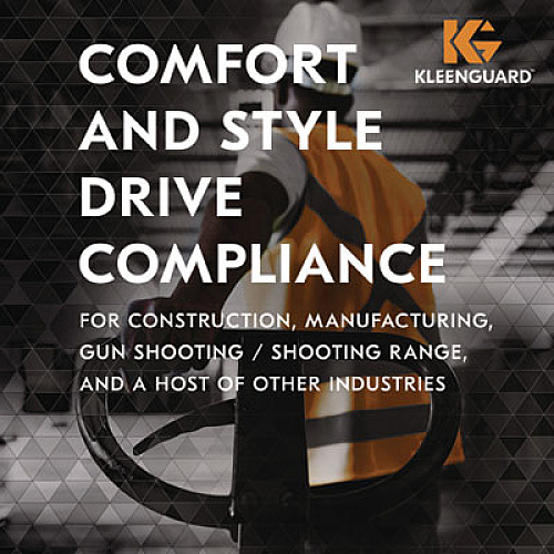 KleenGuard Nemesis Safety Glasses, Black Half Frame, Clear Dual I/O Lens (25685)
