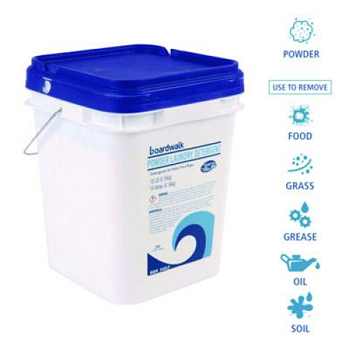 Boardwalk Powder Laundry Detergent, Low Foam, Crisp Clean Scent, 18 lb Pail (340LP)