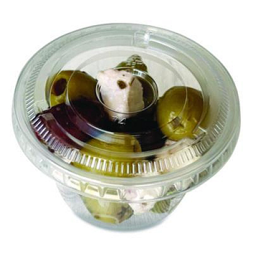 Boardwalk Souffle/Portion Cup Lids, Fits 3.25 oz to 5.5 oz Portion Cups, Plastic, Clear, 2,500/Carton (PRTLID4)