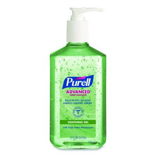 PURELL Advanced Hand Sanitizer Soothing Gel, 12 oz Pump Bottle, Fresh Scent, 12/Carton (363912CT)