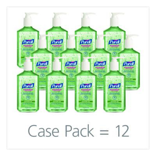 PURELL Advanced Hand Sanitizer Soothing Gel, 12 oz Pump Bottle, Fresh Scent, 12/Carton (363912CT)