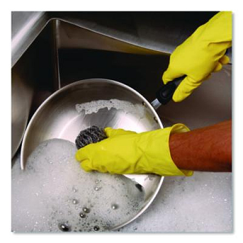 Boardwalk Stainless Steel Scrubber, Medium Size, Steel Gray, 72/Carton (35)